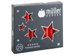 Angebote 🌟 Baumkerzen "Basic" - 1,2/10,1 cm in rot 🎉