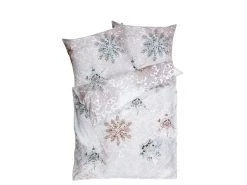 Brandneu 🛒 Auro Bettwäsche Eiskristall - 140x200 cm in beige ❤️