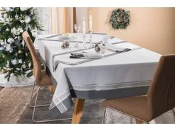 Bester Verkauf 🛒 Decore Tischläufer Damast - 40x150 cm in grau 🔥 -Weihnachtsdeki Verkaufe 6935766 0649623 2 24900723