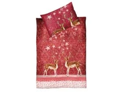 Bester Verkauf 😍 Fleuresse Bettwäsche Aspen - 140x200 cm in rot ⭐